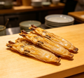 Prepared abalone arranged on a plate